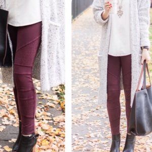 Nordstrom BP Maroon/Burgundy Moto Leggings